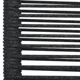 Berkfield Home 7 Piece Garden Dining Set Black Cotton Rope & Steel - thumbnail 6