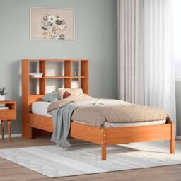 Berkfield Home Decorative Bookcase Bed without Mattress Wax Brown 100x200 cm Sol - thumbnail 2
