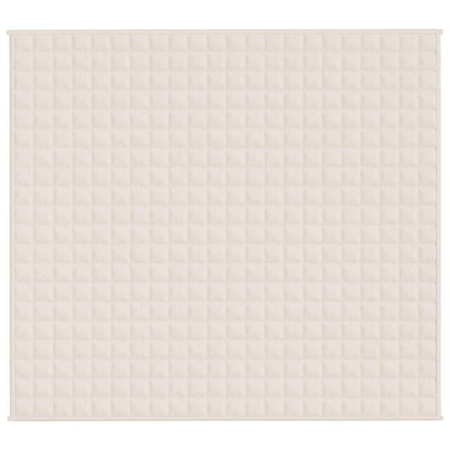 Berkfield Home Weighted Blanket Light Cream 200x225 cm 9 kg Fabric - image 1