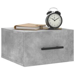 Berkfield Home Wall-mounted Bedside Cabinet Concrete Grey 35x35x20 cm - Size: 35 x 35 x 20 cm - thumbnail 3