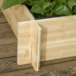 NESTLUNE 3 Tier Wooden Garden Planters with Trellis in Natural - Size: 1.25kg - thumbnail 6