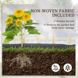 NESTLUNE 3 Tier Wooden Garden Planters with Trellis in Natural - Size: 1.25kg - thumbnail 3