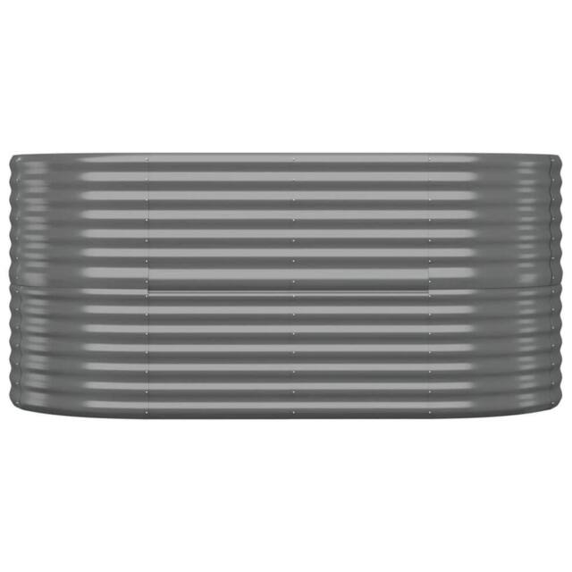 Berkfield Home Garden Raised Bed Powder-coated Steel 152x80x68 cm Grey - Size: 152 x 80 x 68 cm - image 1