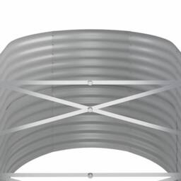 Berkfield Home Garden Raised Bed Powder-coated Steel 152x80x68 cm Grey - Size: 152 x 80 x 68 cm - thumbnail 5