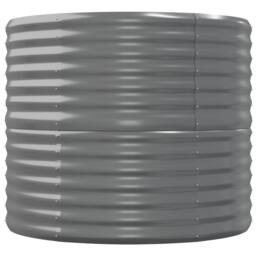 Berkfield Home Garden Raised Bed Powder-coated Steel 152x80x68 cm Grey - Size: 152 x 80 x 68 cm - thumbnail 4