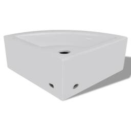 Berkfield Home Full Wash Basin with Overflow 45x32x12.5 cm White - thumbnail 6