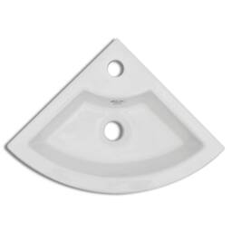 Berkfield Home Full Wash Basin with Overflow 45x32x12.5 cm White - thumbnail 4