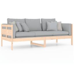 Berkfield Home Day Bed Solid Wood Pine 80x200 cm in Natural - thumbnail 7