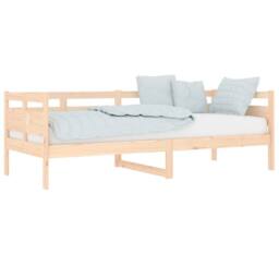 Berkfield Home Day Bed Solid Wood Pine 80x200 cm in Natural - thumbnail 3