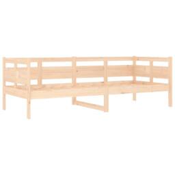 Berkfield Home Day Bed Solid Wood Pine 80x200 cm in Natural - thumbnail 4