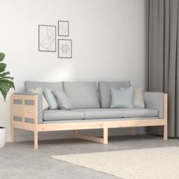 Berkfield Home Day Bed Solid Wood Pine 80x200 cm in Natural - thumbnail 9