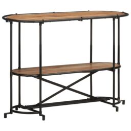 Berkfield Home Console Table 110x42x76 cm Solid Wood Acacia in Brown - Size: 110 x 42 x 76 cm - thumbnail 1