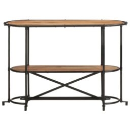 Berkfield Home Console Table 110x42x76 cm Solid Wood Acacia in Brown - Size: 110 x 42 x 76 cm - thumbnail 4