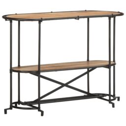 Berkfield Home Console Table 110x42x76 cm Solid Wood Acacia in Brown - Size: 110 x 42 x 76 cm - thumbnail 2