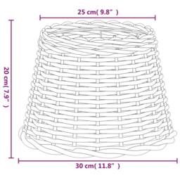 Berkfield Home Lamp Shade White √ò30x20 cm Wicker - Size: 30x20 cm - thumbnail 6