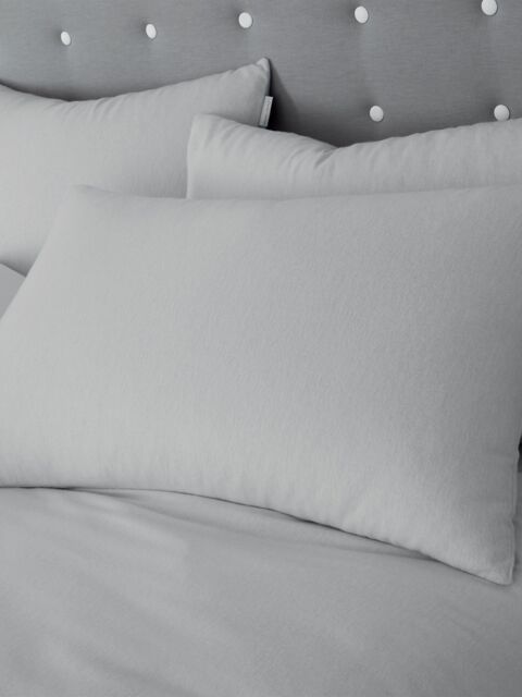 Catherine Lansfield 'Brushed Cotton' Pillowcase Pair in Grey - Size: Standard Pillow Case - image 1