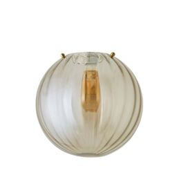 ValueLights Chessy Ribbed Glass Globe Easy Fit Lamp Shade in Gold - thumbnail 7