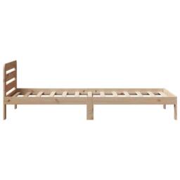 Berkfield Home Decorative Bed Frame without Mattress 90x200 cm Solid Wood Pine in Light Brown - thumbnail 5