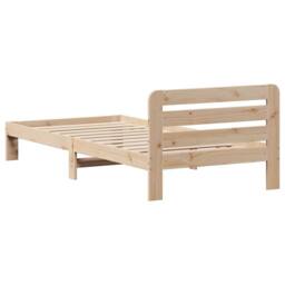 Berkfield Home Decorative Bed Frame without Mattress 90x200 cm Solid Wood Pine in Light Brown - thumbnail 6