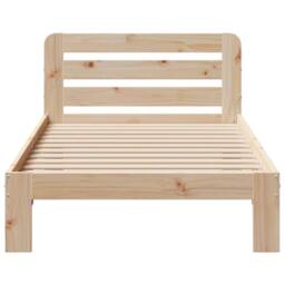 Berkfield Home Decorative Bed Frame without Mattress 90x200 cm Solid Wood Pine in Light Brown - thumbnail 4