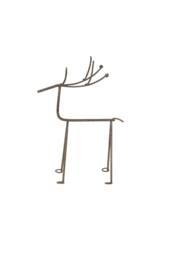 KDMD Rustic Metal Reindeer Sculpture on Stand - Woodland Decor Accent in Light Brown - thumbnail 2
