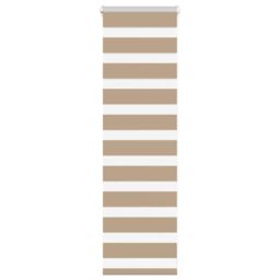 Berkfield Home Zebra Blind Sand Brown 50x100 cm Fabric Width 45.9 cm Polyester