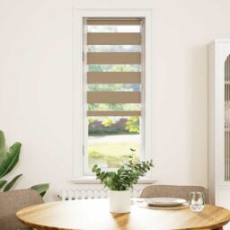 Berkfield Home Zebra Blind Sand Brown 50x100 cm Fabric Width 45.9 cm Polyester - thumbnail 2