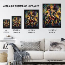 "Artery8 Wall Art Print Black Arts Modern Dance Africa Contemporary Musical Painting Rhythm Body Energy Theatre Arts Artwork Poster - Size: W24"" x H32""" - thumbnail 3