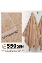 CityComfort Pack Of 4 Towels in Brown - thumbnail 4