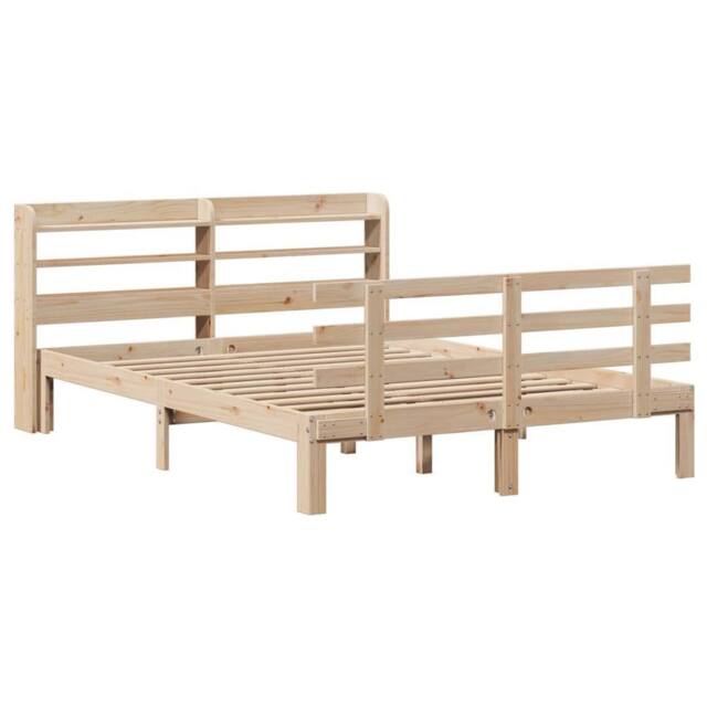 Berkfield Home Beautiful Bed Frame with Headboard without Mattress 160x200 cm in Light Tan - image 1
