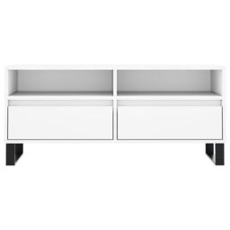 Berkfield Home TV Cabinet White 100x34.5x44.5 cm Engineered Wood - thumbnail 5