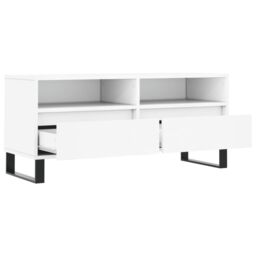Berkfield Home TV Cabinet White 100x34.5x44.5 cm Engineered Wood - thumbnail 6