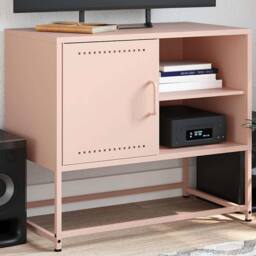 Berkfield Home TV Cabinet Pink 68x39x60.5 cm Steel - thumbnail 2