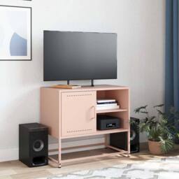 Berkfield Home TV Cabinet Pink 68x39x60.5 cm Steel - thumbnail 3