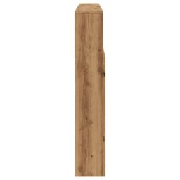 Berkfield Home Headboard Cabinet Artisan Oak 180x19x103.5 cm Engineered Wood in Brown - thumbnail 5