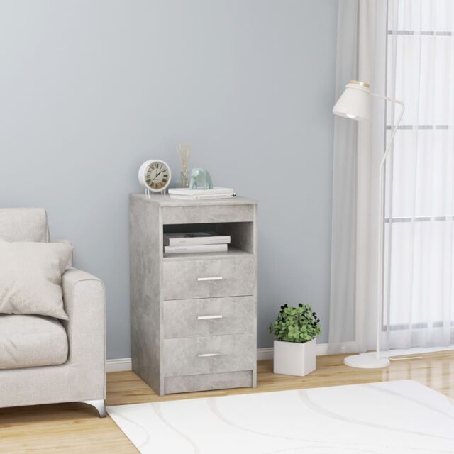 Berkfield Home Drawer Cabinet Concrete Grey 40x50x76 cm Engineered Wood - Size: 40 x 50 x 76 cm - image 1