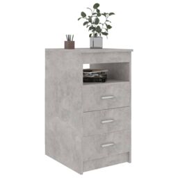 Berkfield Home Drawer Cabinet Concrete Grey 40x50x76 cm Engineered Wood - Size: 40 x 50 x 76 cm - thumbnail 3