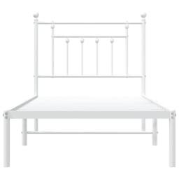 Berkfield Home Metal Bed Frame with Headboard White 80x200 cm - thumbnail 6