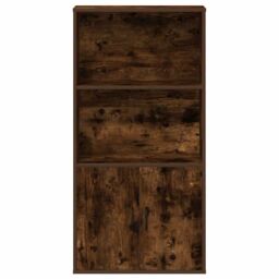 Berkfield Home Bookcase Smoked Oak 60x24x120 cm Engineered Wood in Brown - Size: 60 x 24 x 120 cm - thumbnail 4