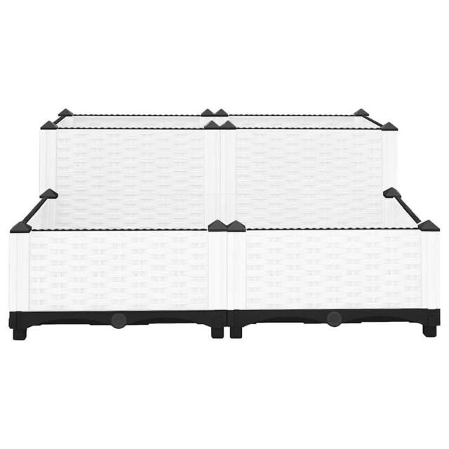 Berkfield Home Raised Bed 80x80x38 cm Polypropylene in White - Size: 80 x 80 x 38 cm - image 1