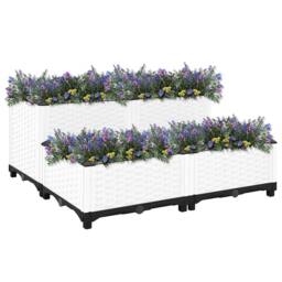 Berkfield Home Raised Bed 80x80x38 cm Polypropylene in White - Size: 80 x 80 x 38 cm - thumbnail 3