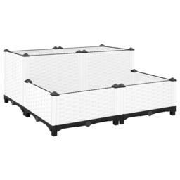 Berkfield Home Raised Bed 80x80x38 cm Polypropylene in White - Size: 80 x 80 x 38 cm - thumbnail 2