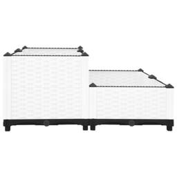 Berkfield Home Raised Bed 80x80x38 cm Polypropylene in White - Size: 80 x 80 x 38 cm - thumbnail 4