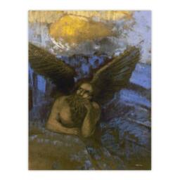 Artery8 Odilon Redon Framed Wall Art Print Old Angel Winged Sphinx Painting - Size: A4 - thumbnail 3