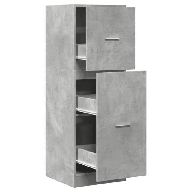 Berkfield Home Apothecary Cabinet Concrete Grey 40x41x118 cm Engineered Wood - Size: 40 x 41 x 118 cm - image 1