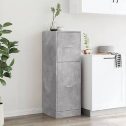 Berkfield Home Apothecary Cabinet Concrete Grey 40x41x118 cm Engineered Wood - Size: 40 x 41 x 118 cm - thumbnail 4