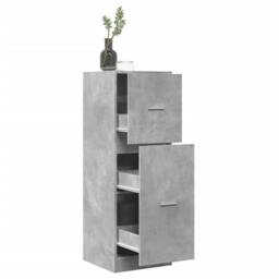Berkfield Home Apothecary Cabinet Concrete Grey 40x41x118 cm Engineered Wood - Size: 40 x 41 x 118 cm - thumbnail 2