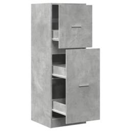 Berkfield Home Apothecary Cabinet Concrete Grey 40x41x118 cm Engineered Wood - Size: 40 x 41 x 118 cm - thumbnail 1