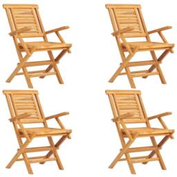 Berkfield Home 5 Piece Garden Dining Set Solid Wood Teak in Brown - thumbnail 3