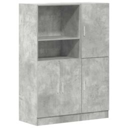 Berkfield Home 2 Piece Kitchen Cabinet Set Concrete Grey Engineered Wood - thumbnail 2